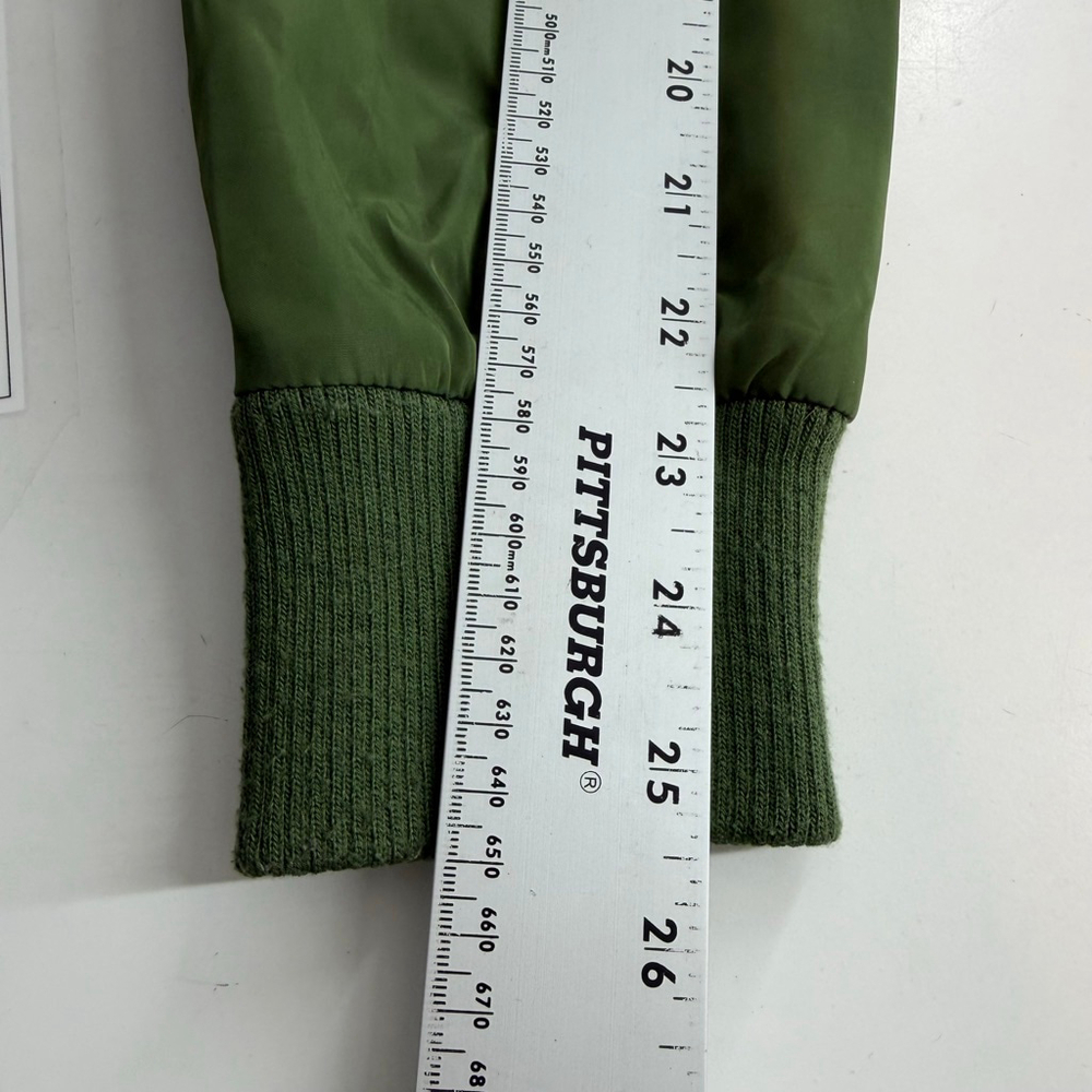 Chocolate USA Patch Bomber Jacket Olive Green Var… - image 11